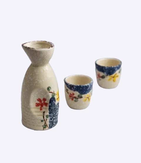 Japanese cups and bottle